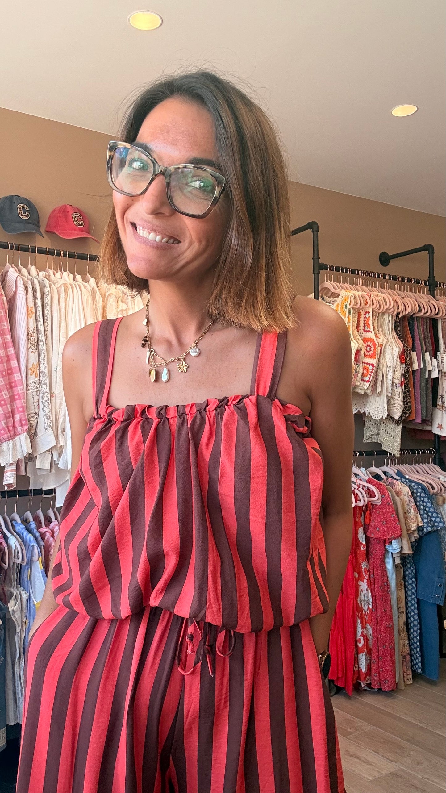 Ensemble Rayé Rouge