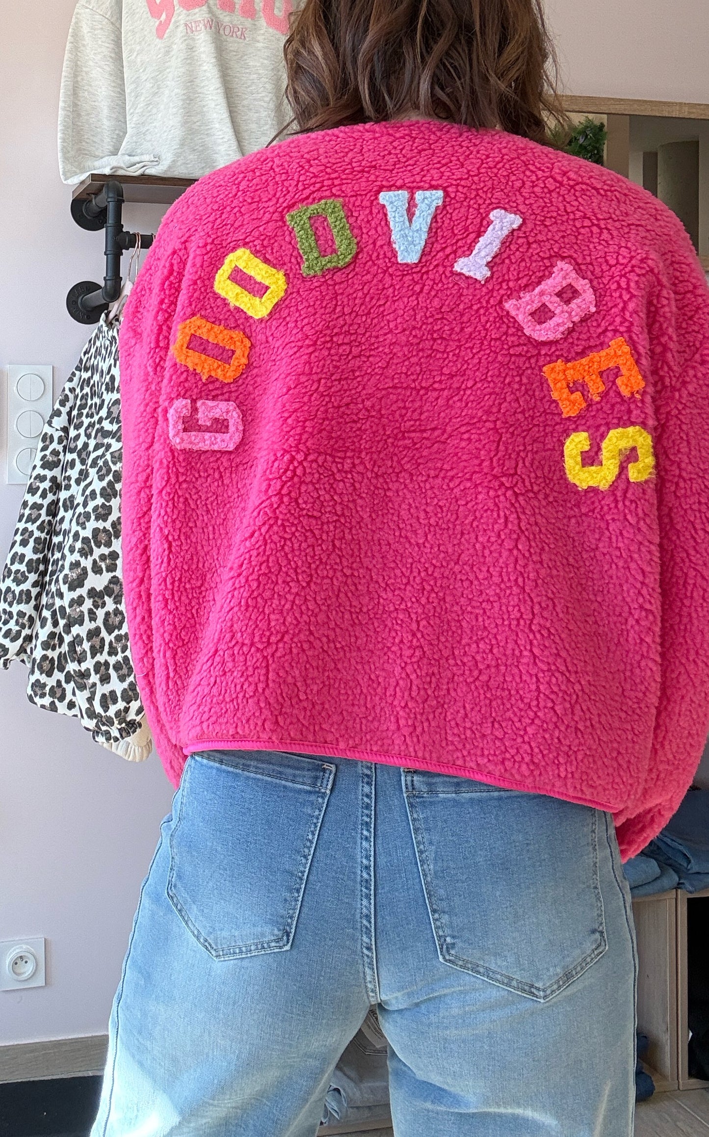 Veste Moumoute Rose