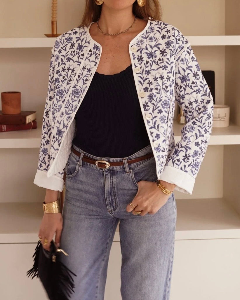 Veste Bleue Floral
