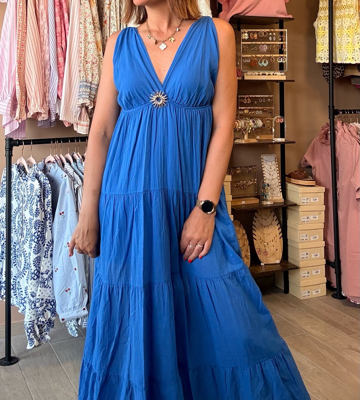 Robe Bijoux Bleu Roi