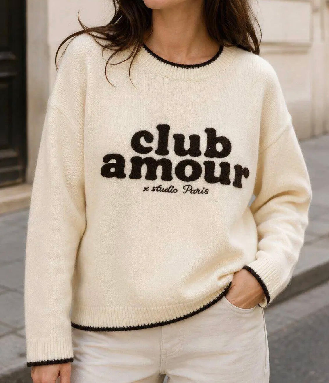 Pull Club Amour Beige