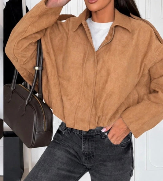 Veste Suédine Camel