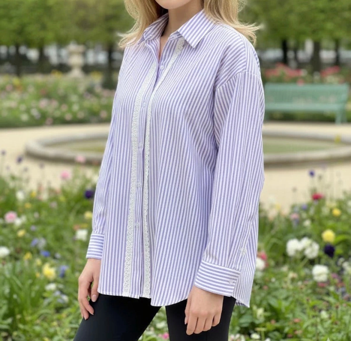 Chemise Rayé Violet
