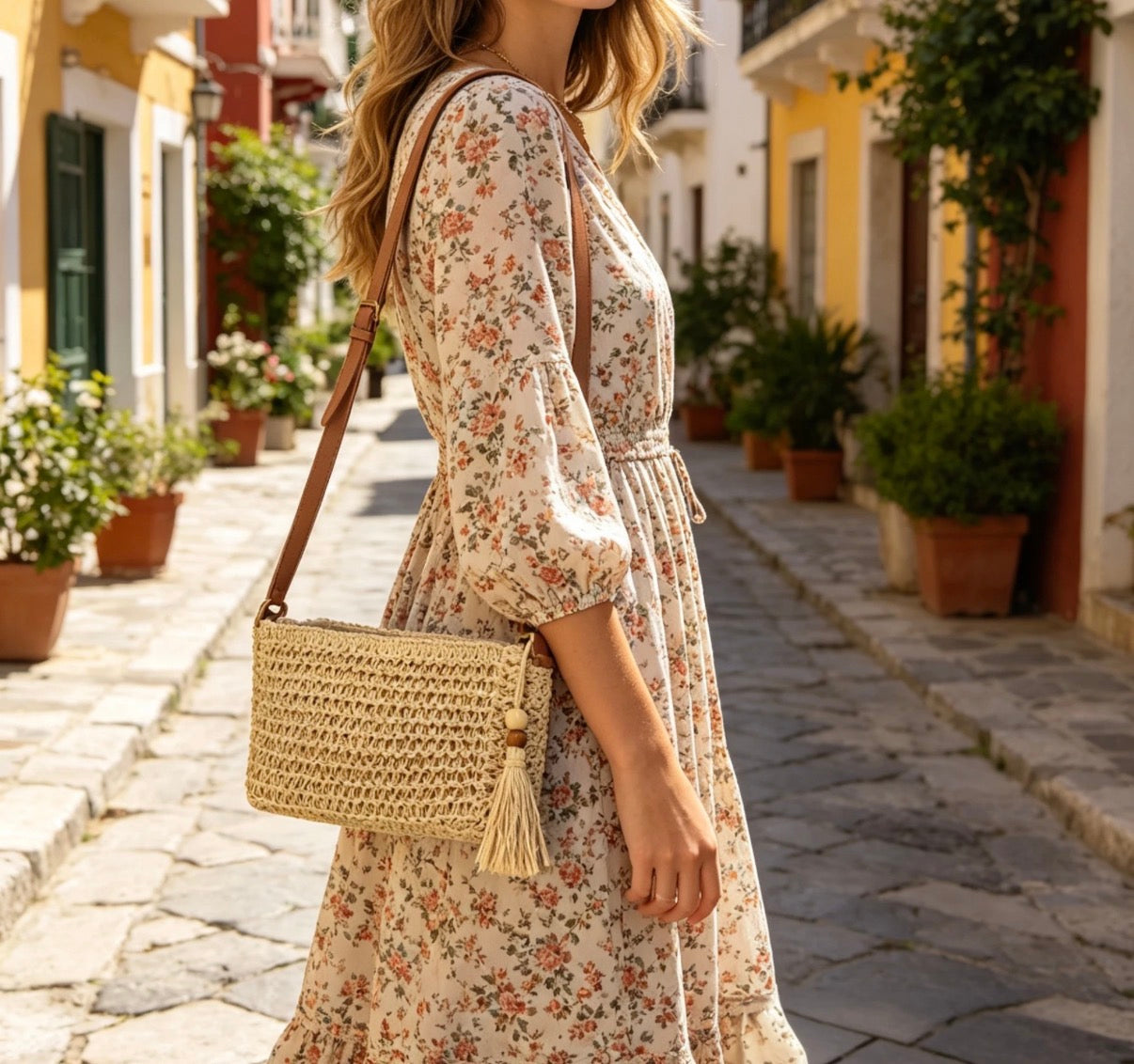Sac Raffia Beige