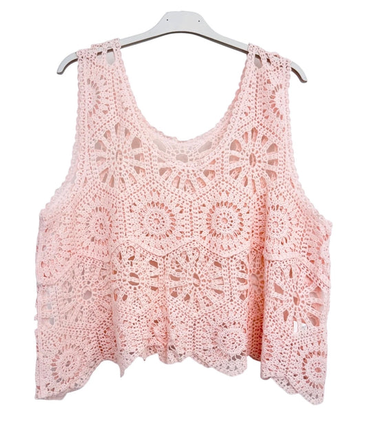 Top crochet Rose