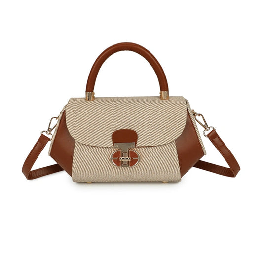 Sac bandoulière Marron/Beige