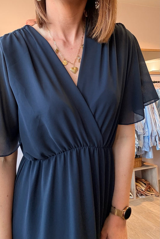Robe longue fluide Marine