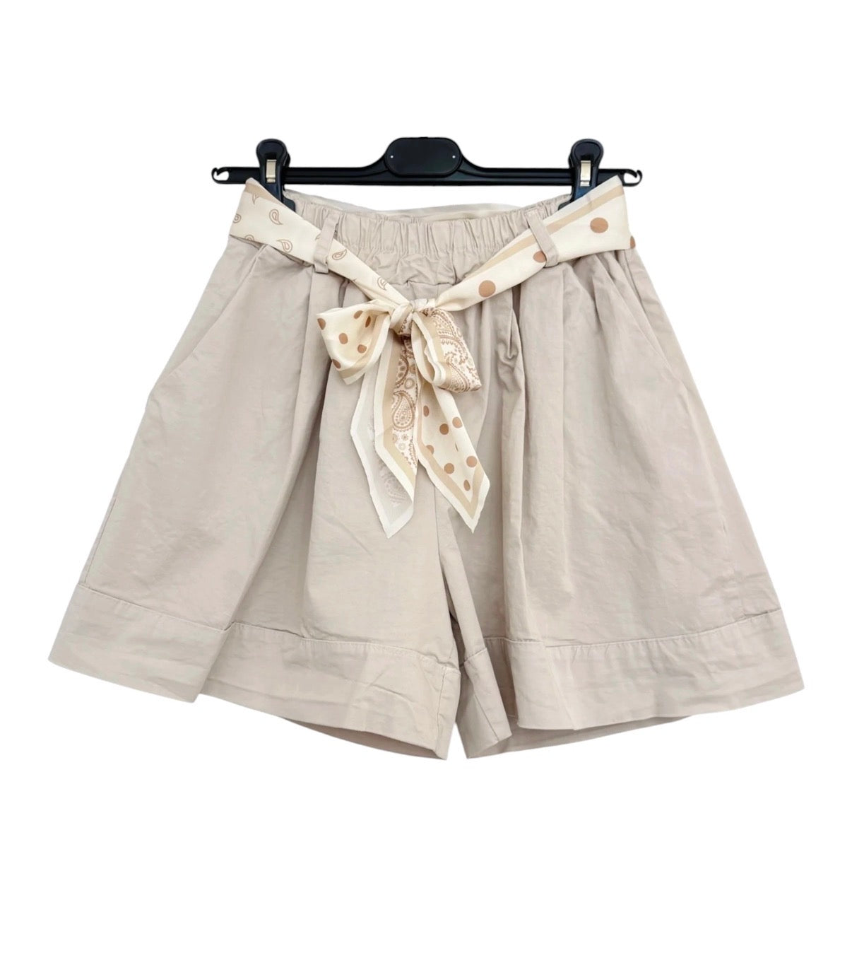 Short Foulard Beige