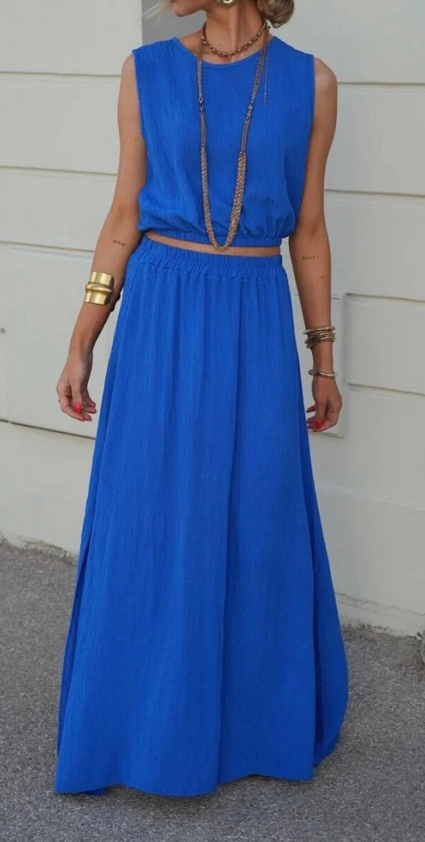 Ensemble Jupe Bleu roi