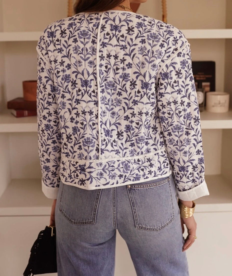 Veste Bleue Floral