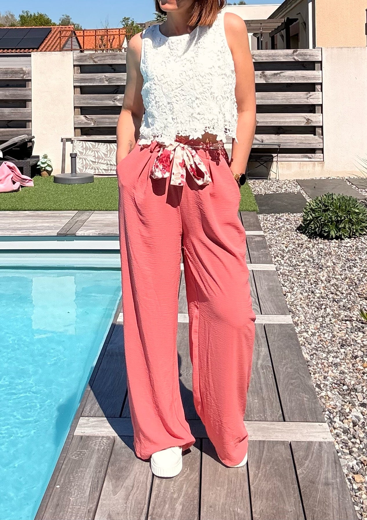 Pantalon Fluide Terracotta