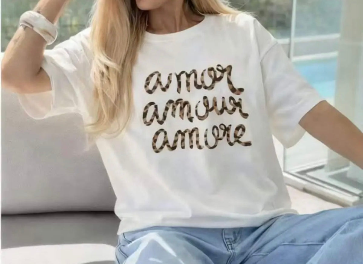 Tee Shirt Amour Léopard