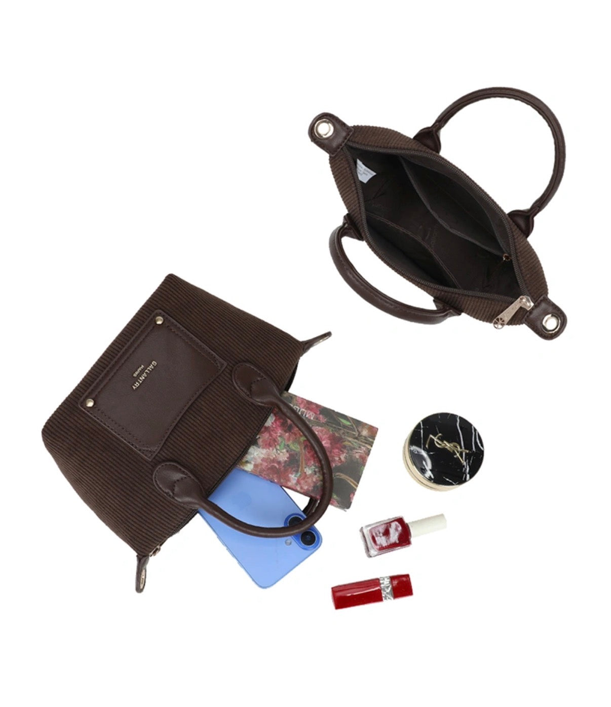 Cabas PM Velours Marron