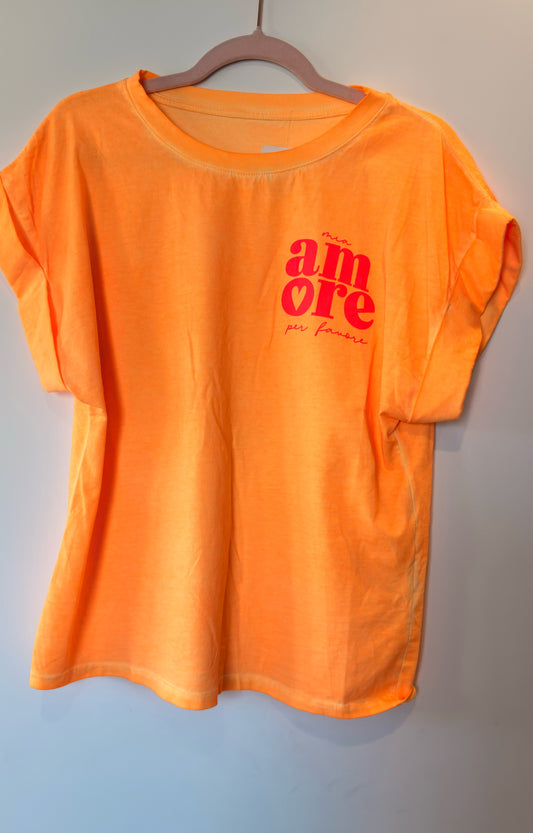 Tee Shirt Orange AMORE