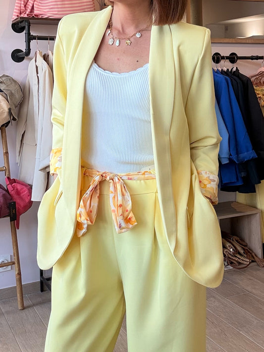 Blazer Jaune/Fleuri