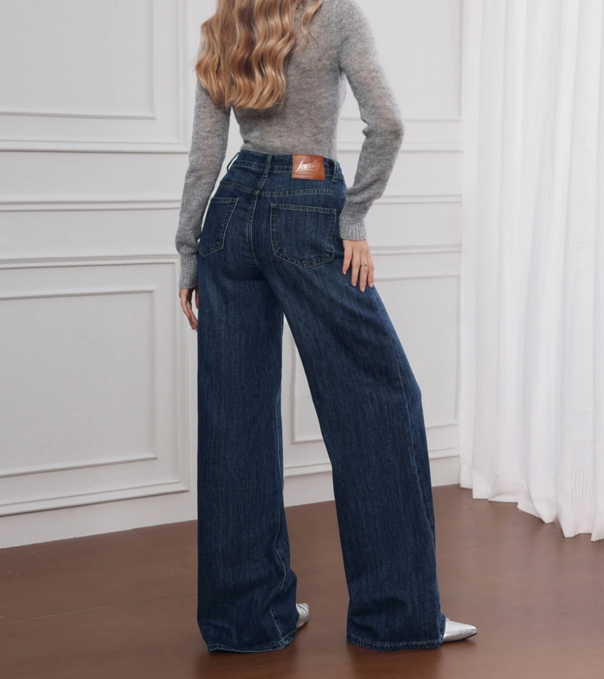 Jean Wideleg Bleu foncé