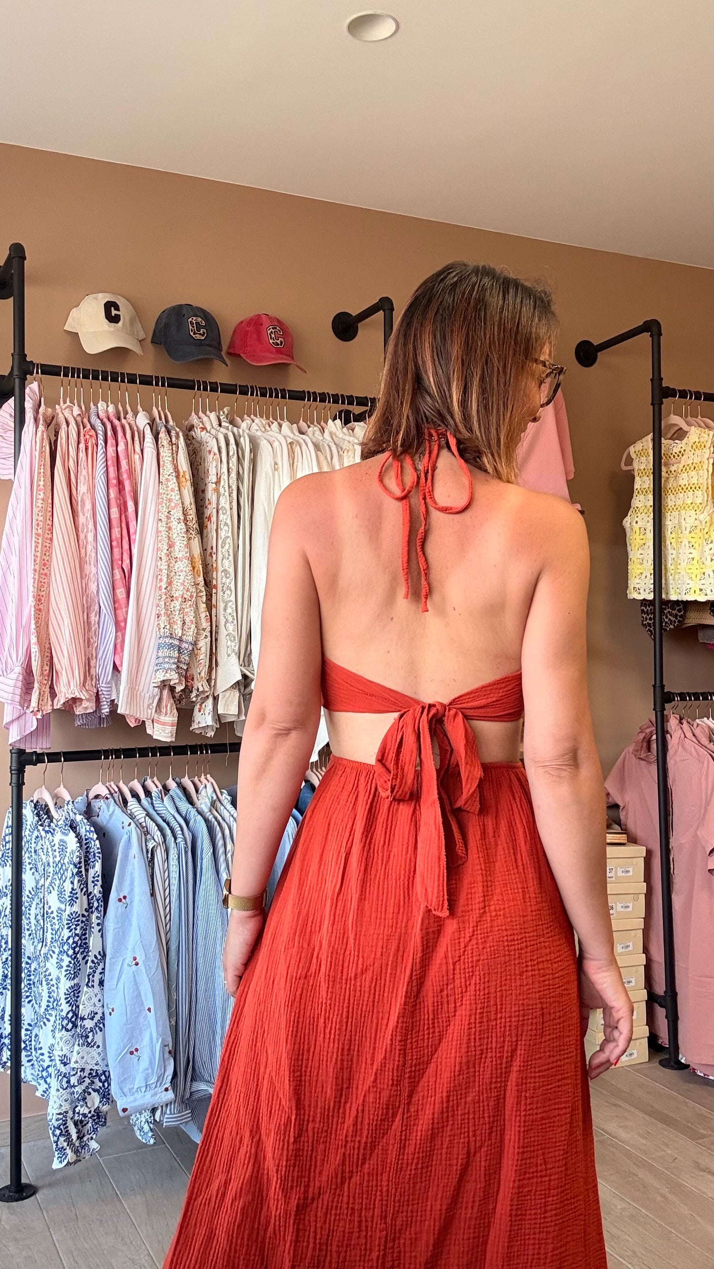 Robe ouverte Terracotta