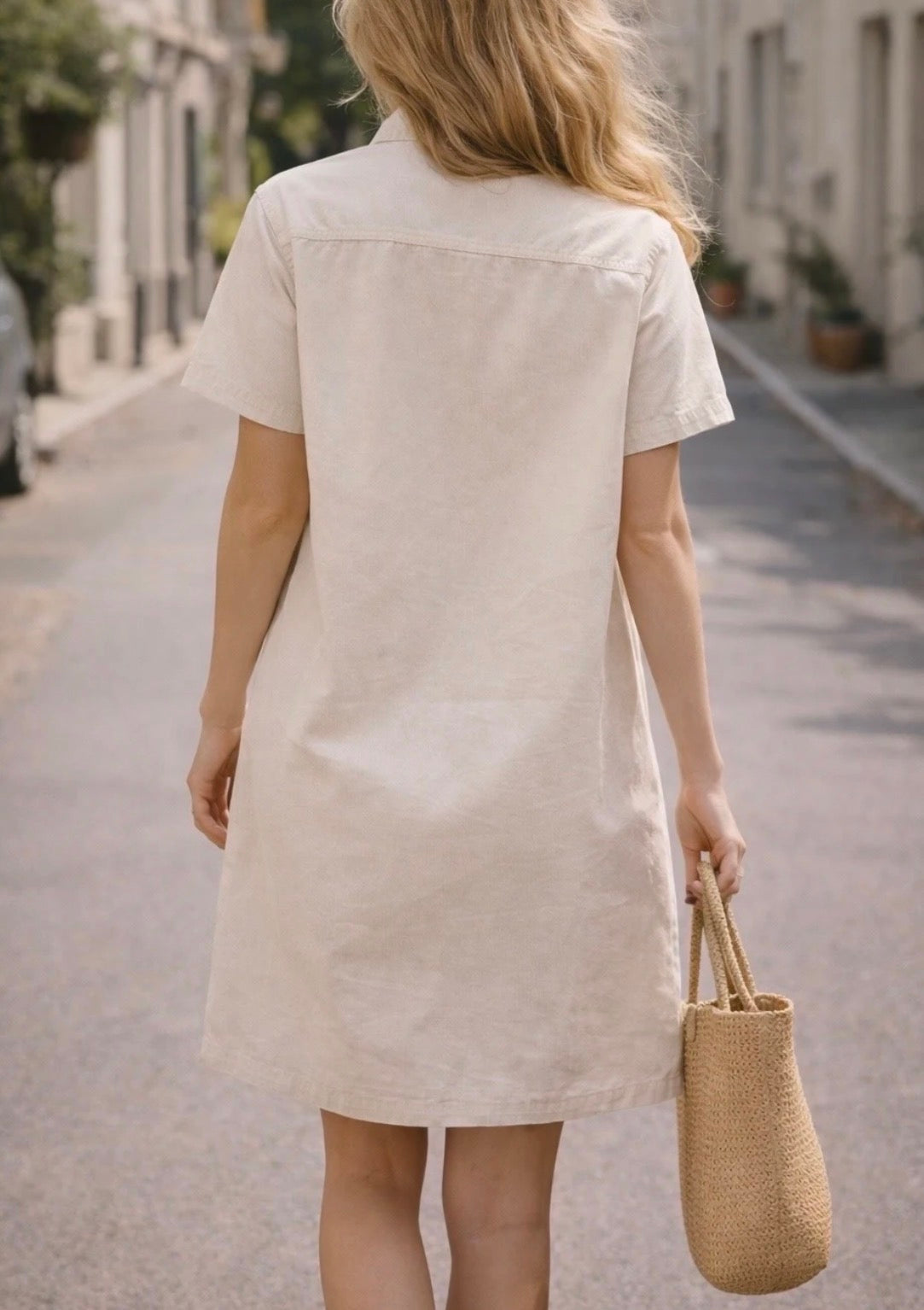 Robe courte Beige