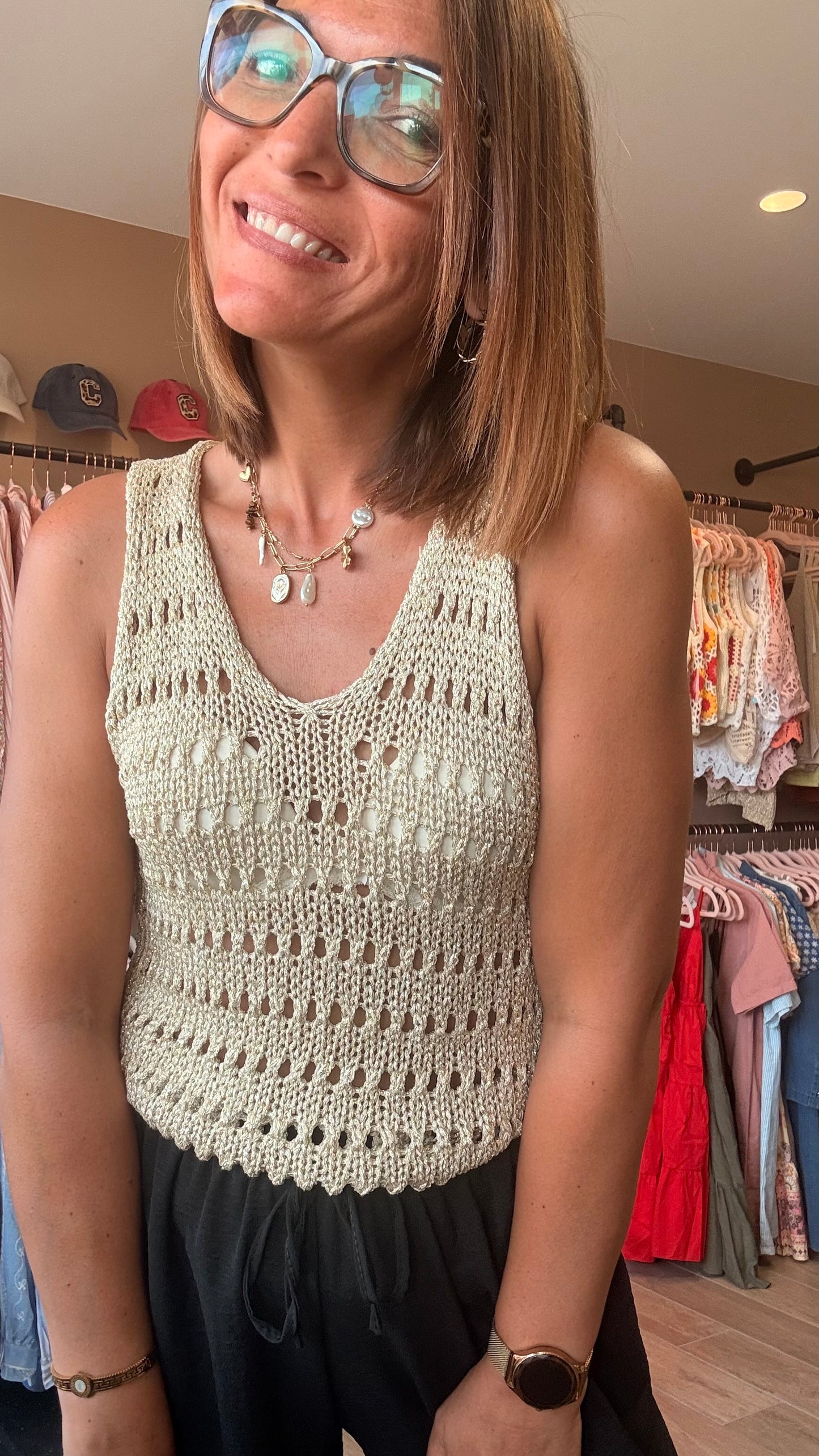 Top Lurex Doré