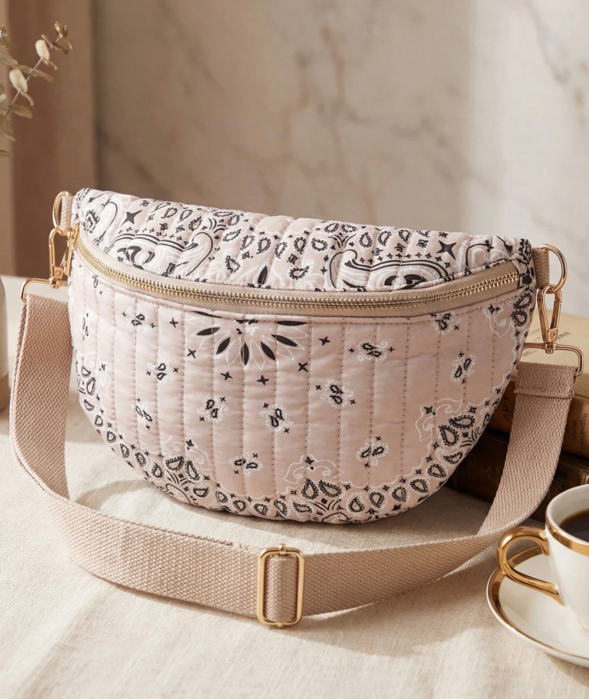 Sac banane imprimé Rose