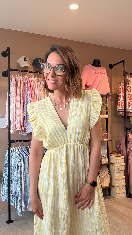Robe GDC à rayures jaune