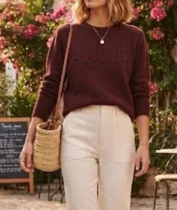 Pull Bordeaux Amour