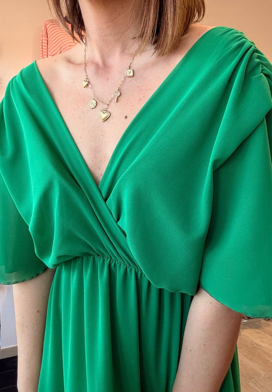 Robe longue fluide Vert