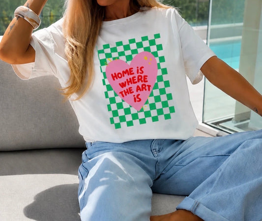 Tee Shirt Vert/Rose