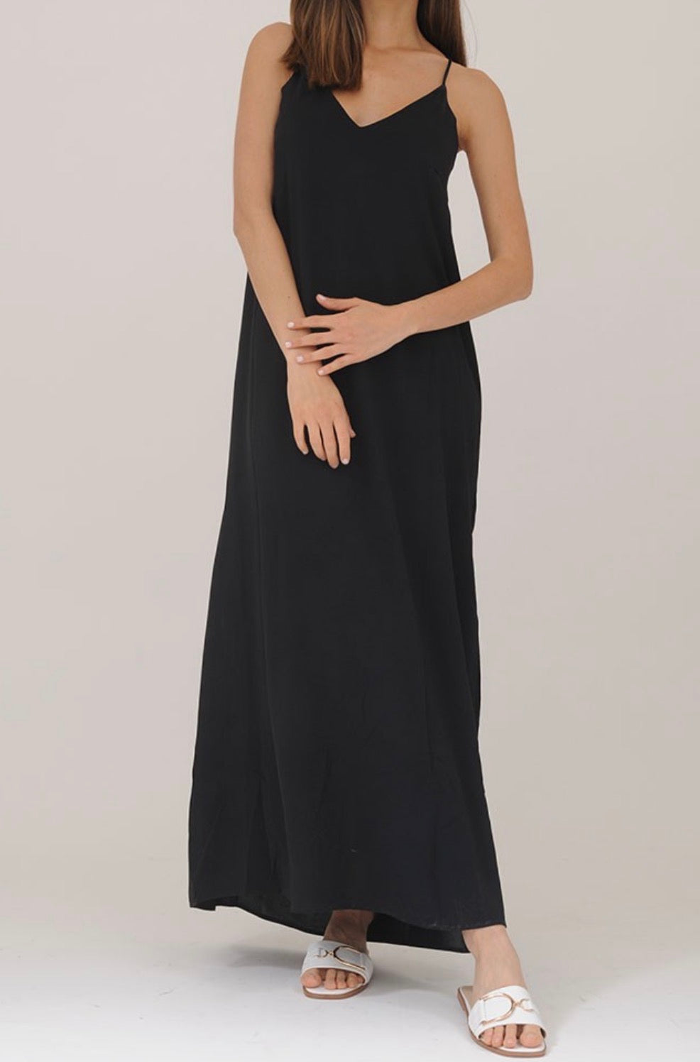 Robe longue Croisé Noir