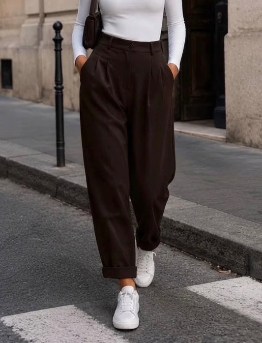Pantalon Fluide épais Marron