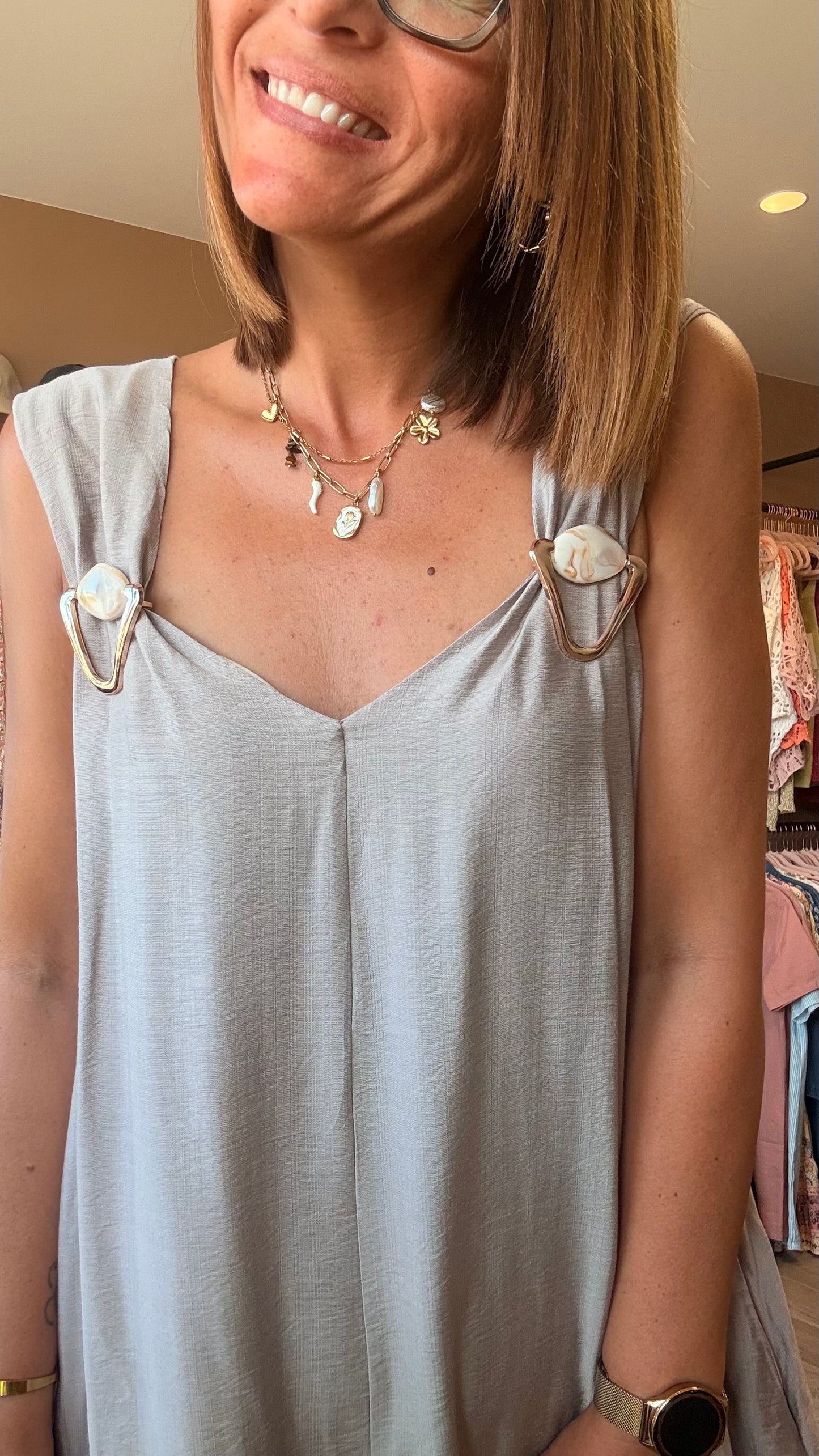 Combi-pantalon Bijoux Champagne
