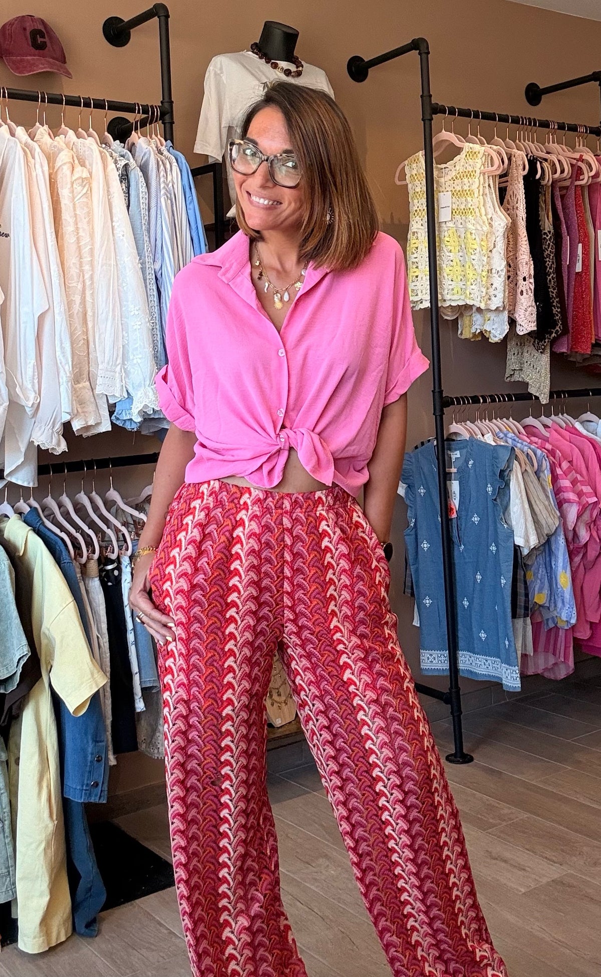 Pantalon Crochet Rose