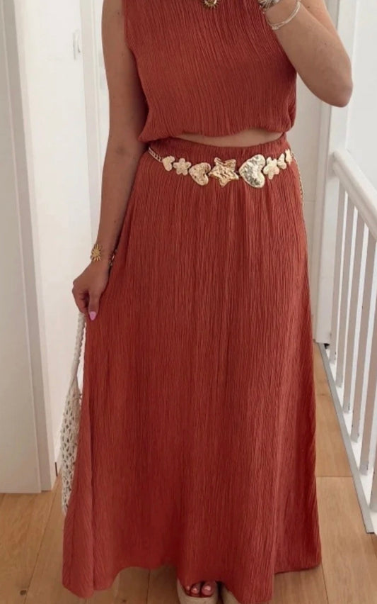 Ensemble Jupe Terracotta