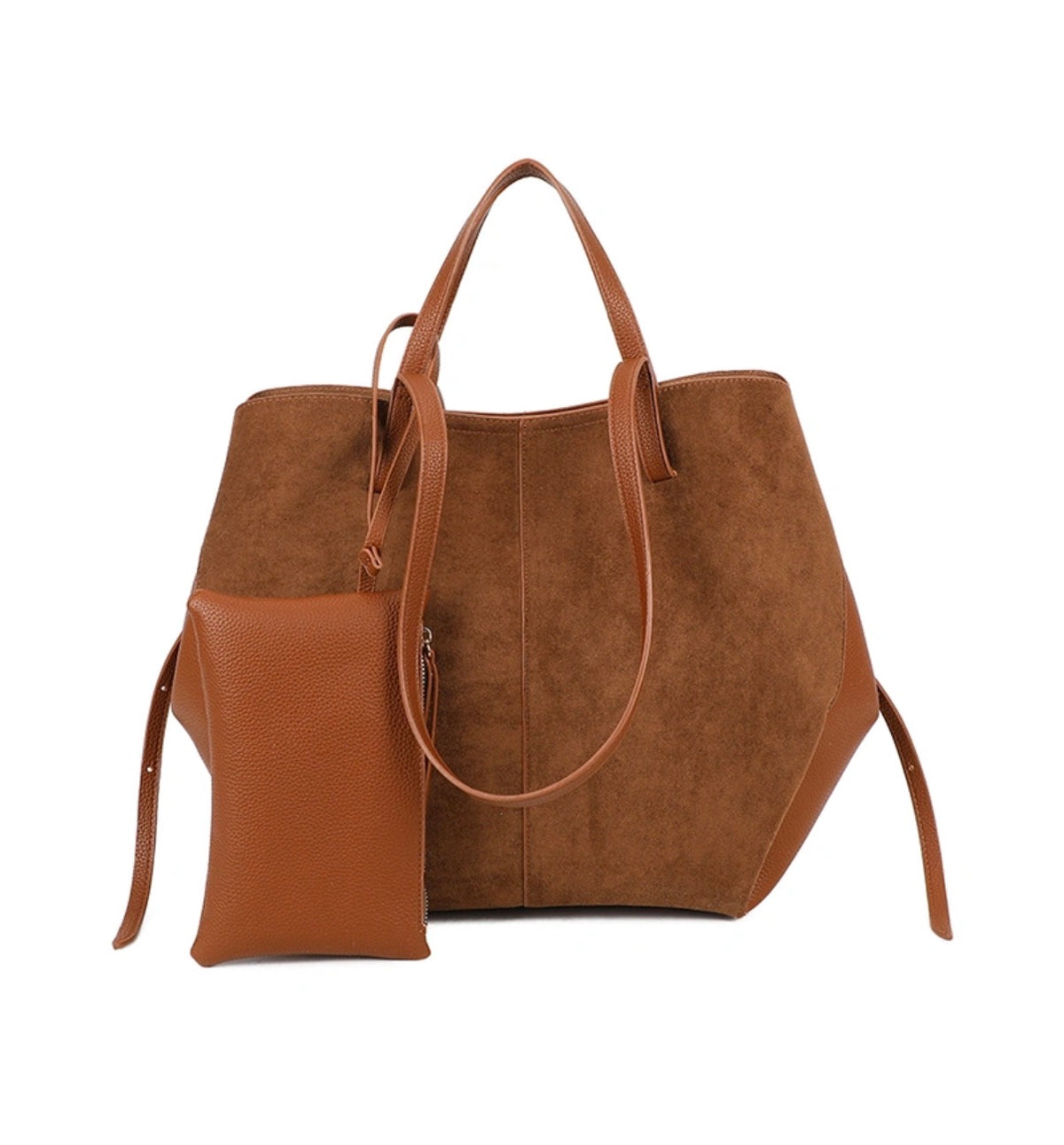 Sac Cabas Suédine Camel