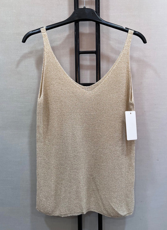 Top Maille Doré