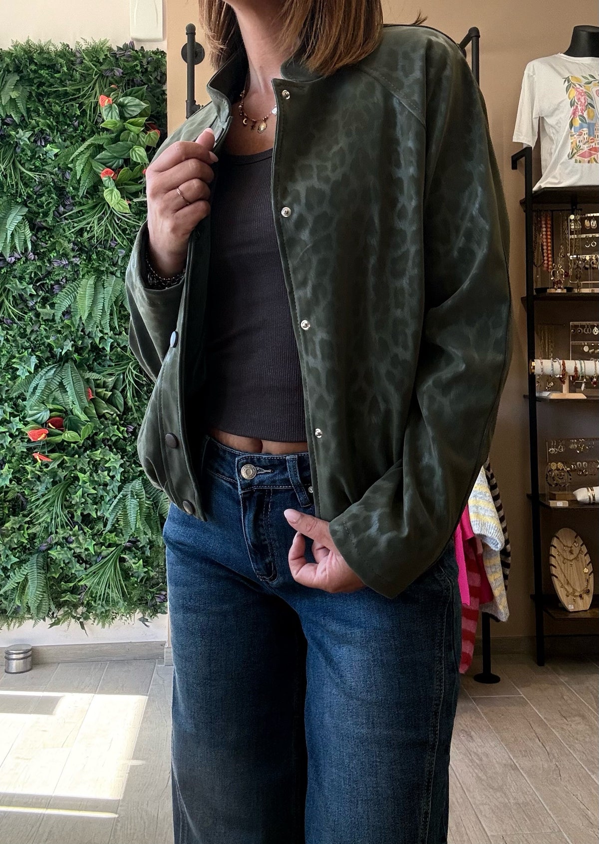 Bombers Léopard Kaki