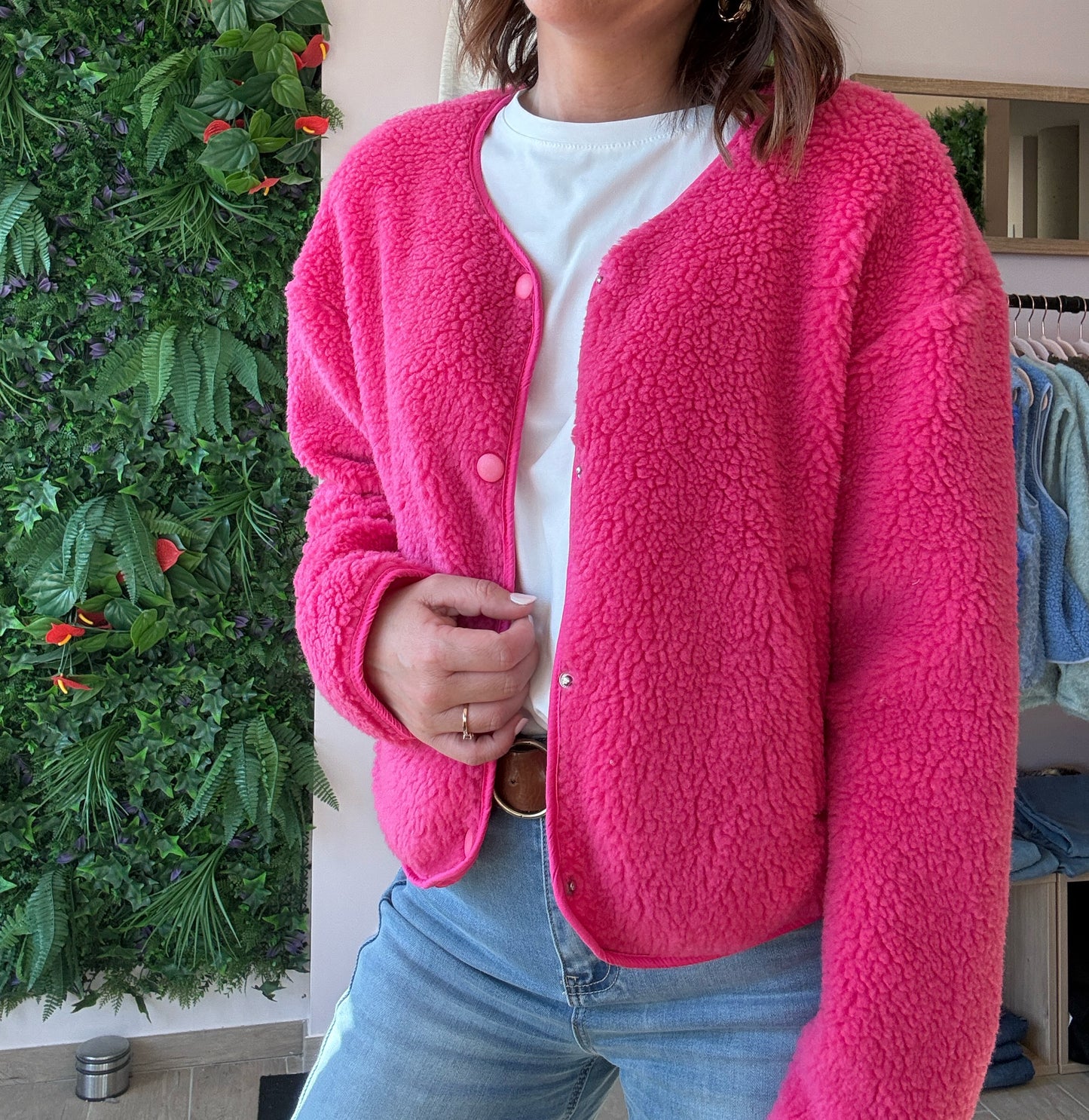 Veste Moumoute Rose