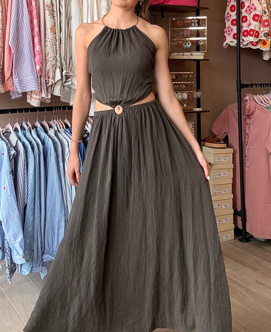 Robe ouverte Marron