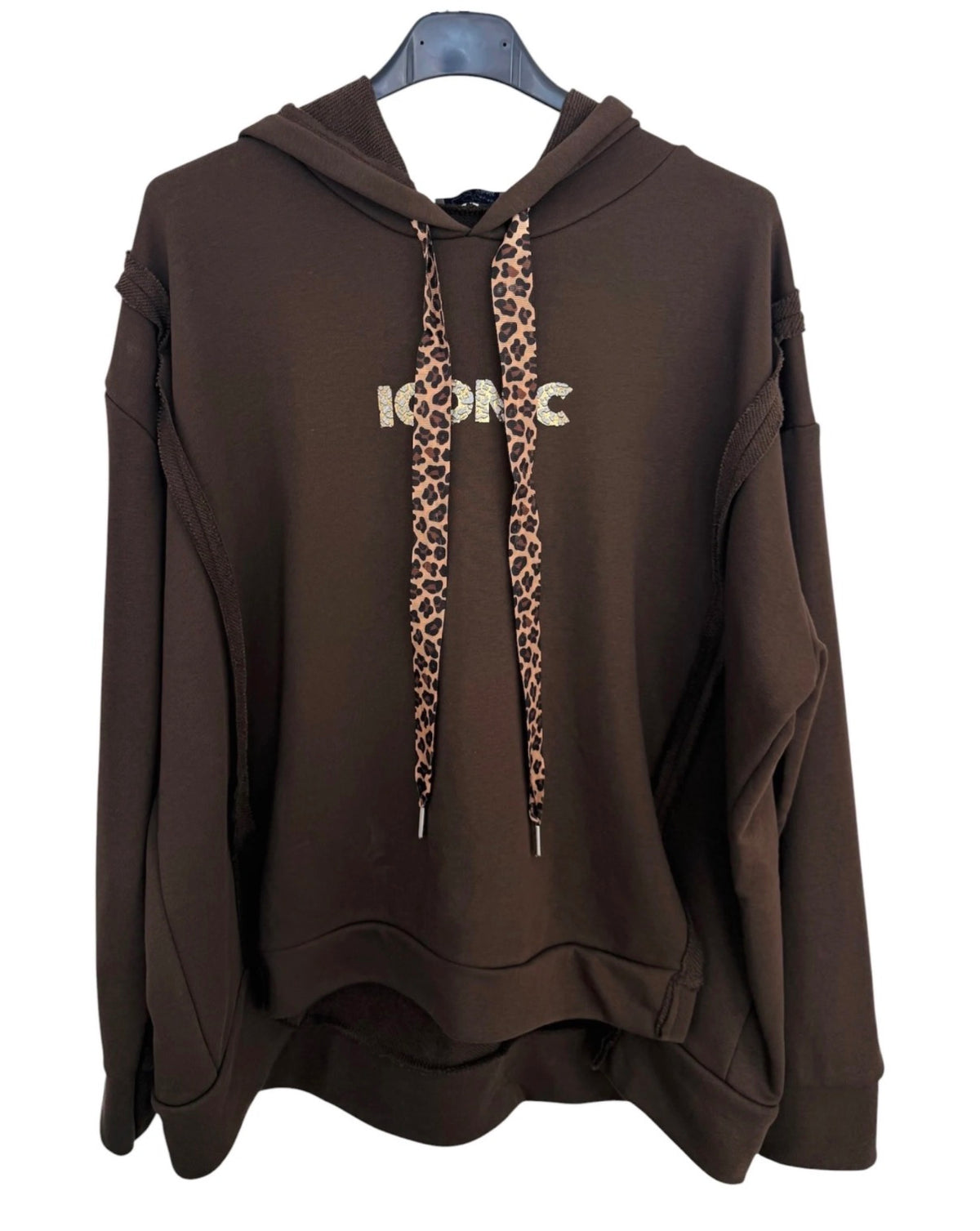 Sweat capuche Iconic Marron