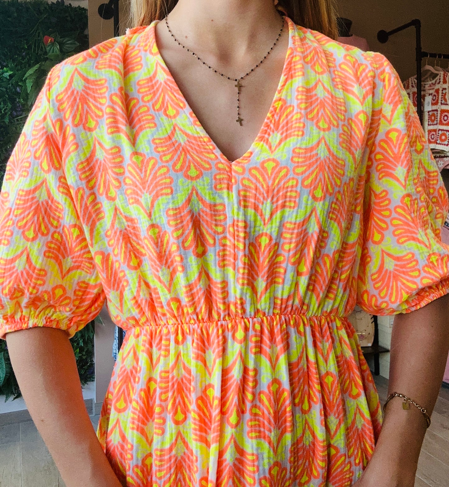 Robe Gaze de coton Bohème Orange