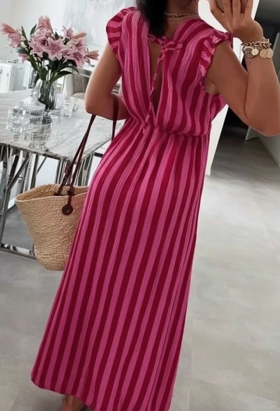 Robe Gaze de coton Fushia