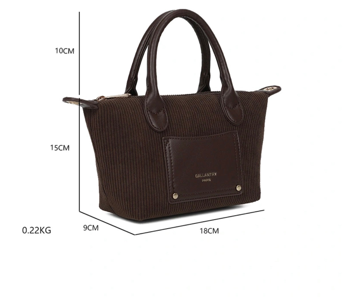 Cabas PM Velours Marron