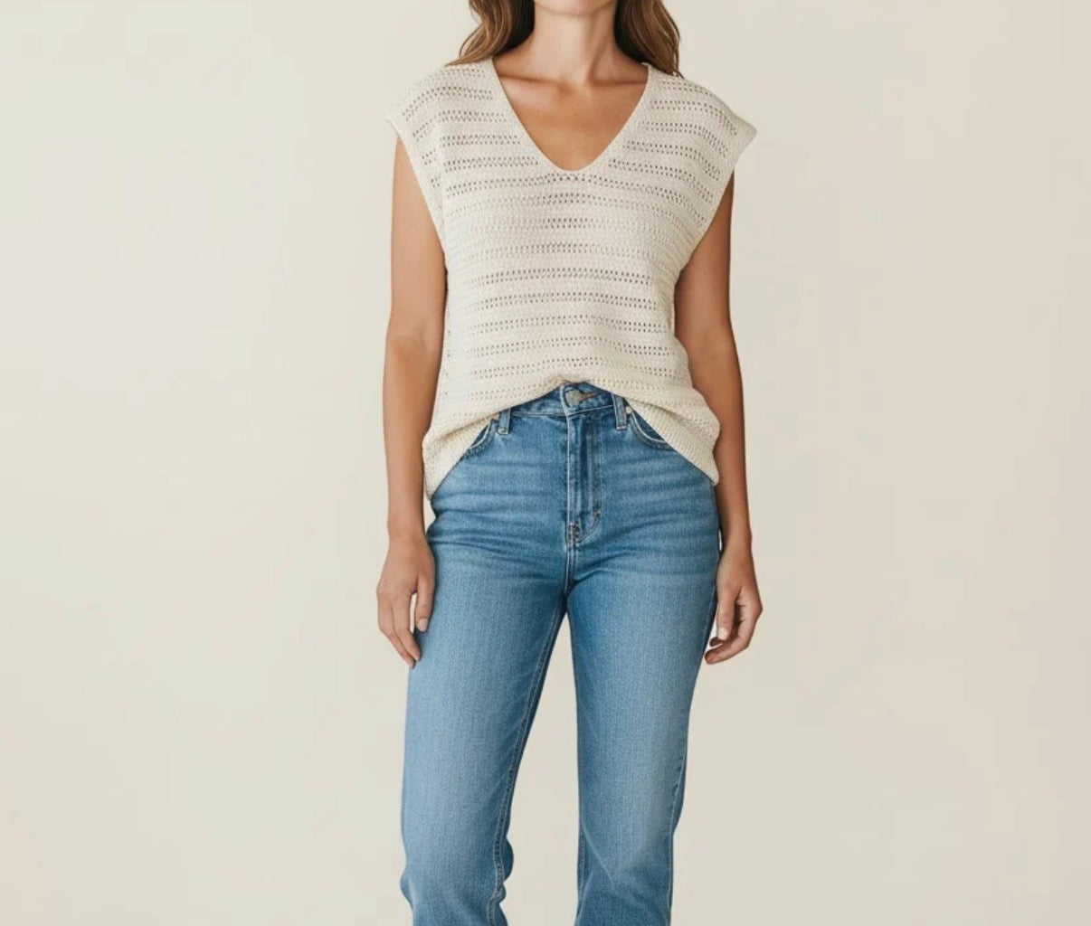 Top Maille Beige