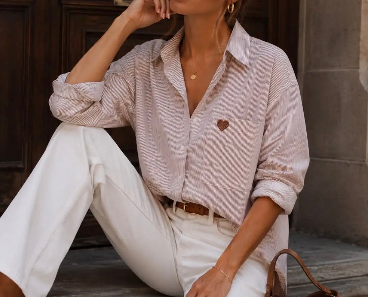Chemise Coeur Brun