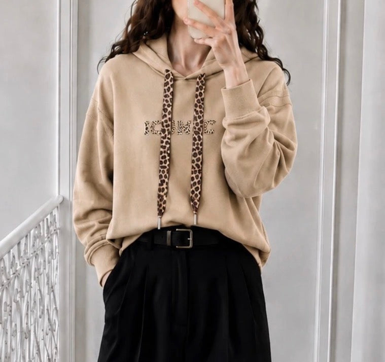 Sweat capuche Iconic Beige