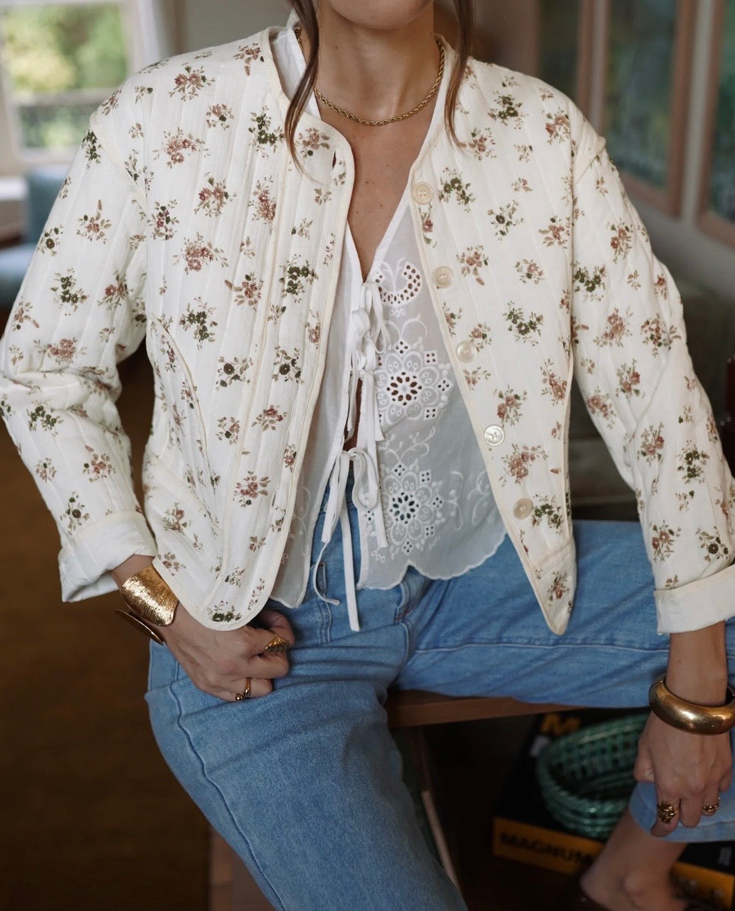 Veste Ecru Floral