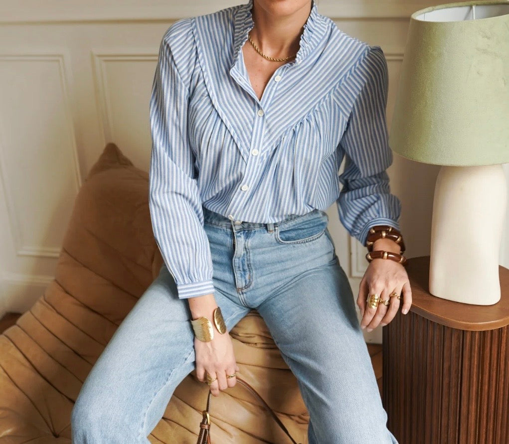 Chemise Rayée Bleue