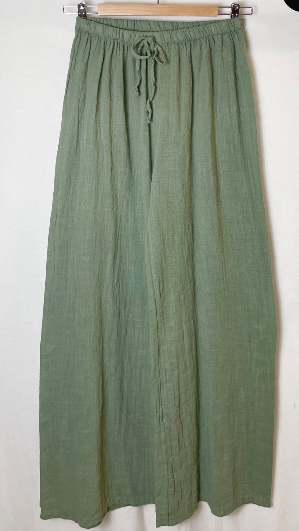 Pantalon Coton/Lin Kaki