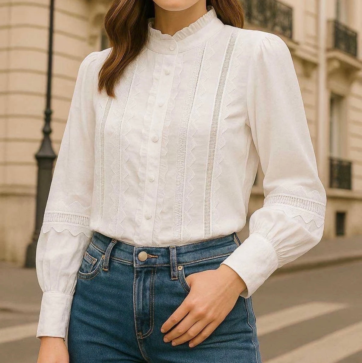 Chemise Blanche col montant