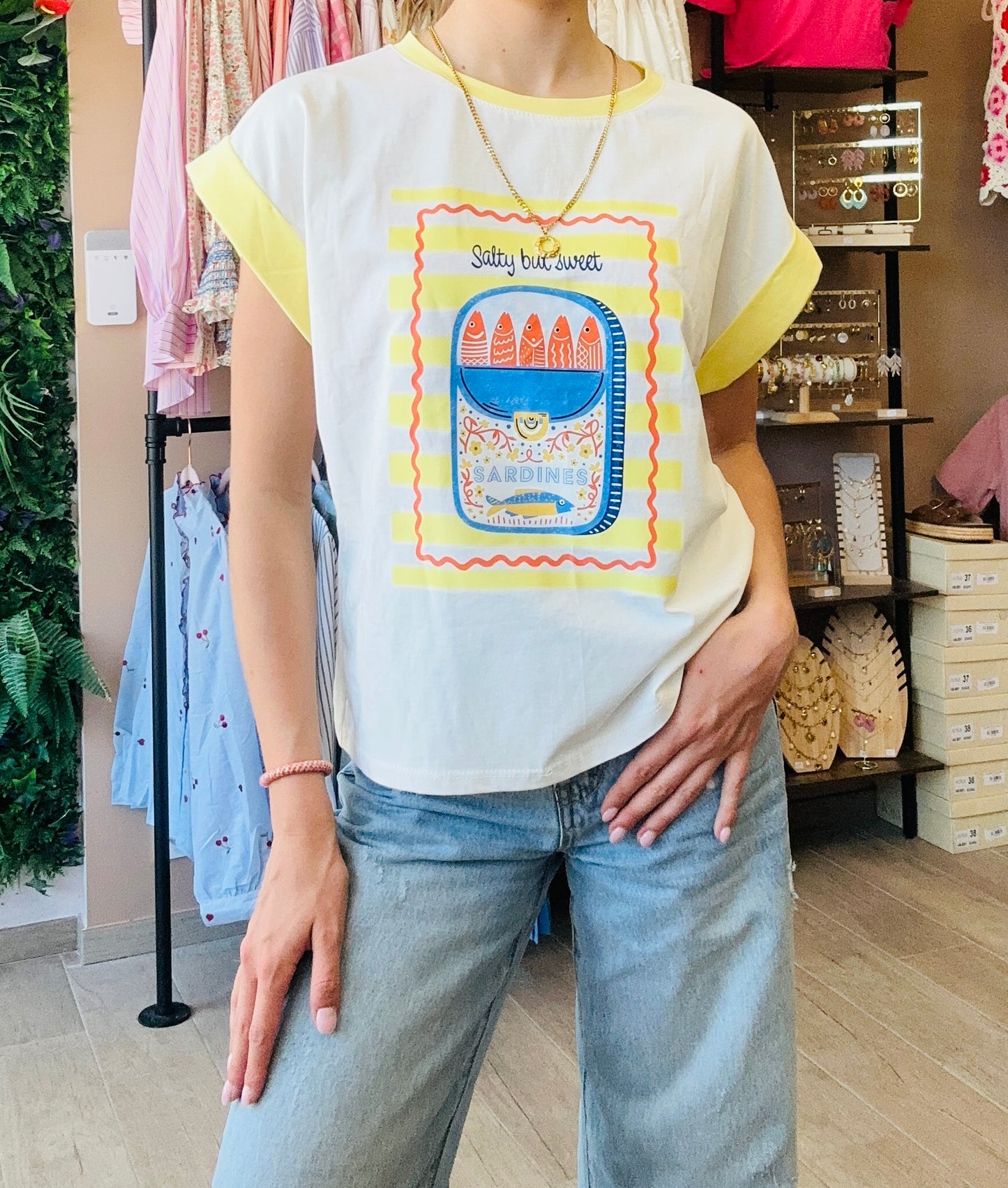 Tee shirt Sardines Jaune